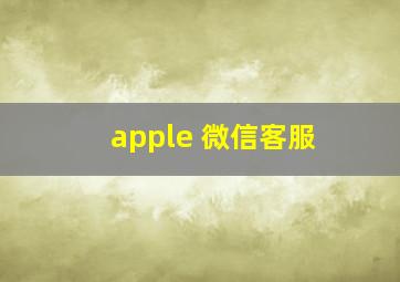 apple 微信客服